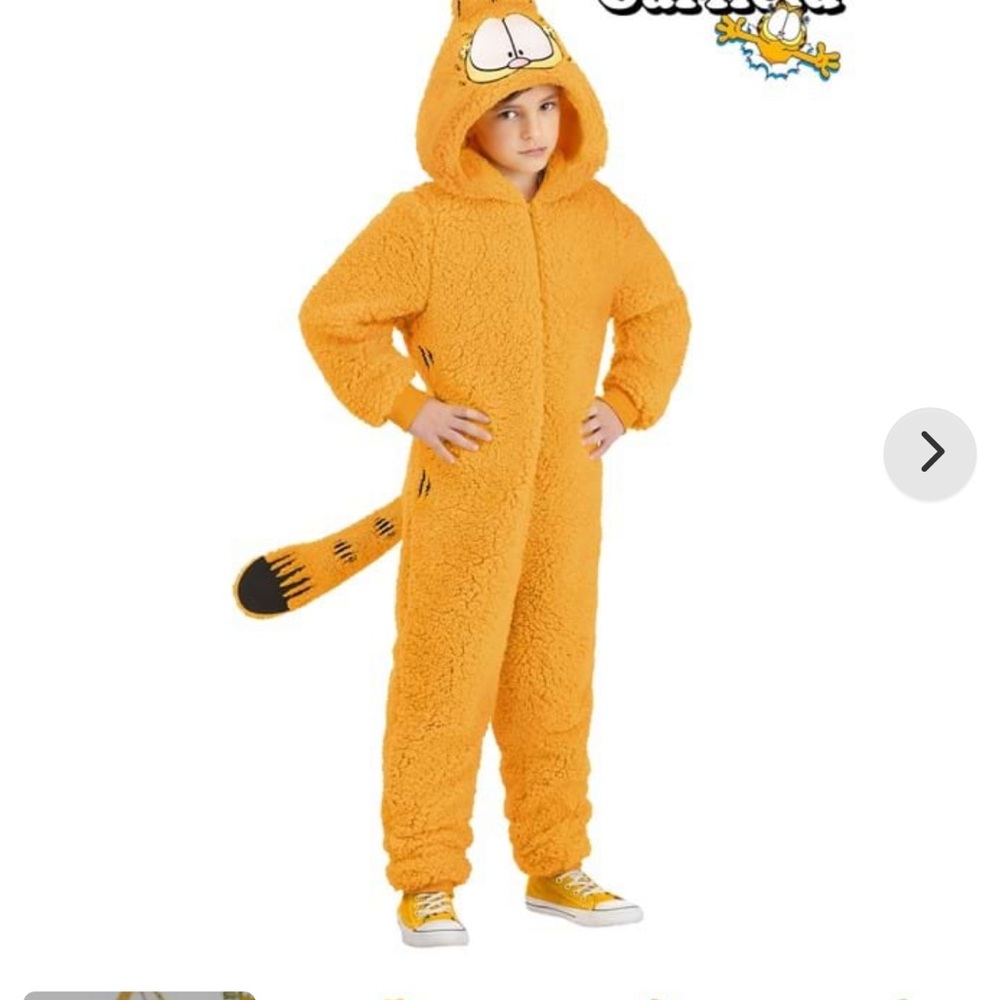 Kids Garfield Fleece Onesie Costume